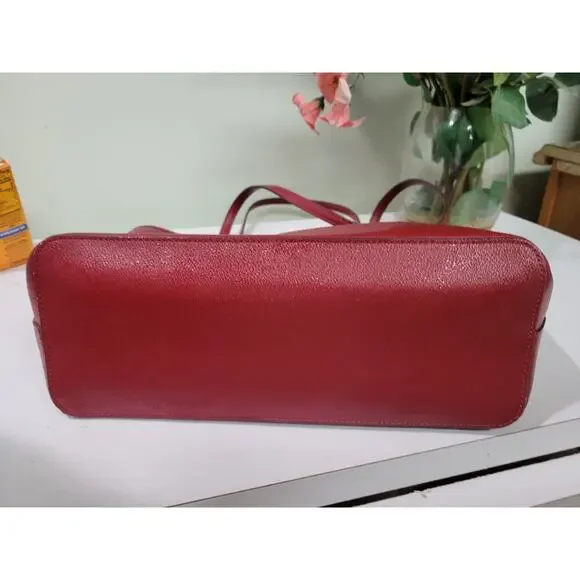 Kate Spade Cherry Red Zipper Tote Leather Excellent. Look!!👀 - Picture 4 of 9